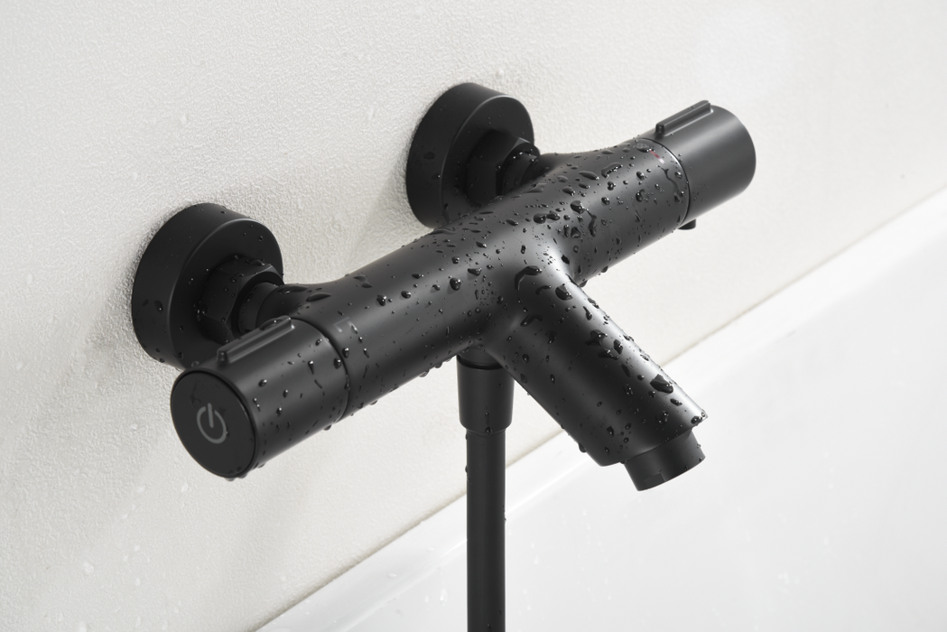 IMEX BTK017-4ECO/NG ECO-KENT Kit Baño/Ducha Termostático Eco Negro Mate