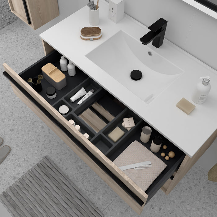 SALGAR ATTILA Complete Bathroom Furniture Set Natural Color