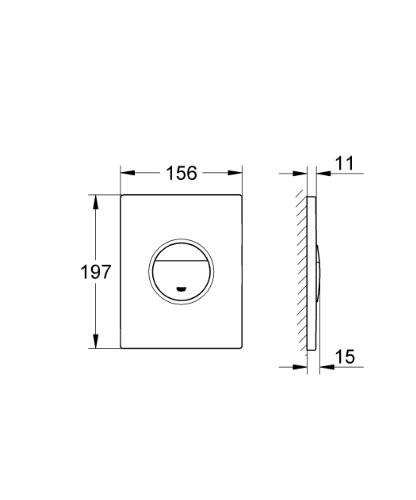 GROHE 38 765 P00 Nova Shield SKATE Dual Flush Matte