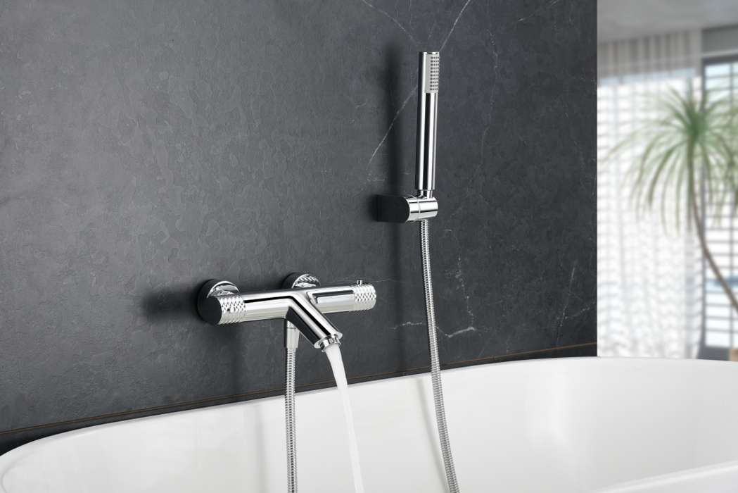 IMEX BTG053-4 GENOA Thermostatic Bath/Shower Kit Chrome