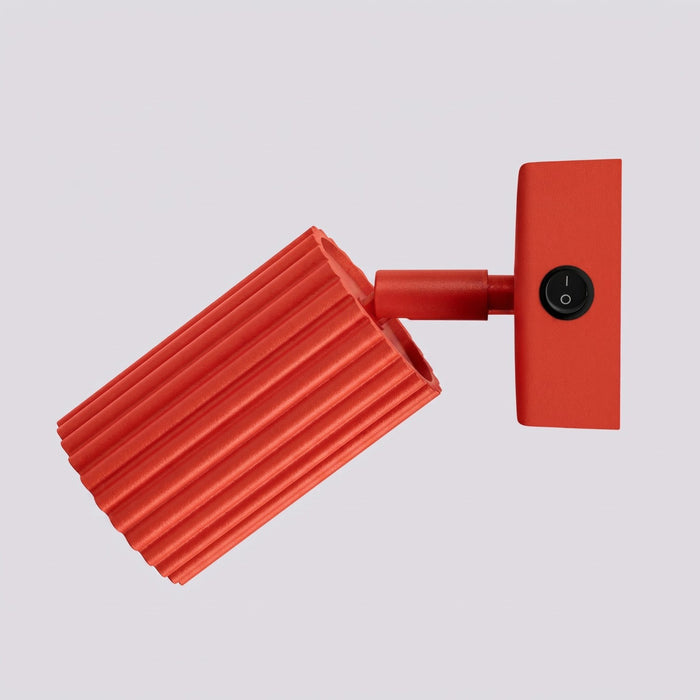 SOLLUX SL.2363 Aplique de pared KARBON rojo con interruptor