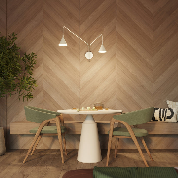 SOLLUX SL.2509 Aplique de pared NOX 2 beige con interruptor