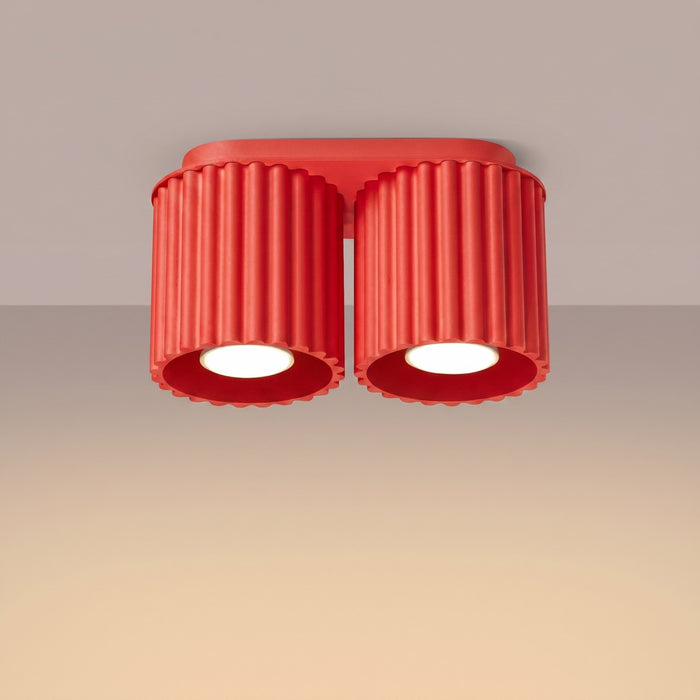 SOLLUX SL.2419 Plafón AURA 2 rojo GU10