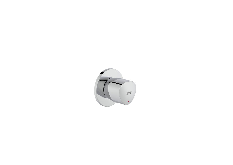ROCA A5A198EC00 BRAVA Llave De Paso Recto De 3/4' De Agua Caliente Índice Rojo Cromo