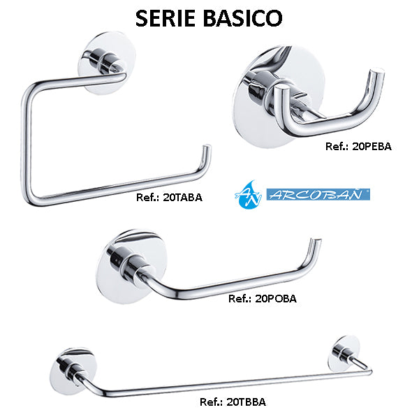 ARCOBAÑ 20TABA BÁSICO Toallero De Anilla Básico Adhesivo Acero Inox