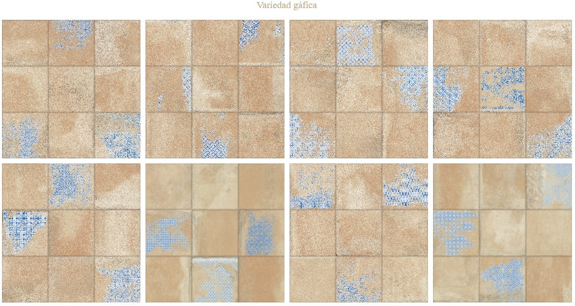 LA PLATERA KUBE QUINTA TERRA-BLUE 45x45 Porcelánico Esmaltado