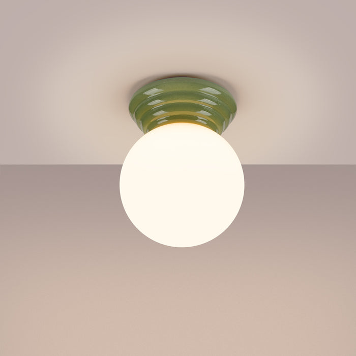 SOLLUX SL.1900 Lámpara de techo ZORI verde IP44 verde oliva