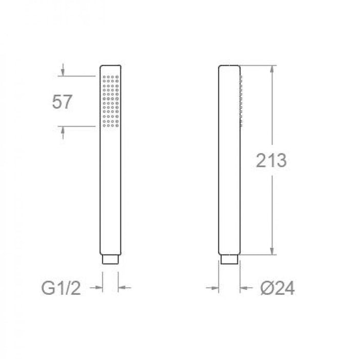 RAMONSOLER 3714OC HIDROTERAPIA Ducha de Mano 1 Función Color Oro Cepillado