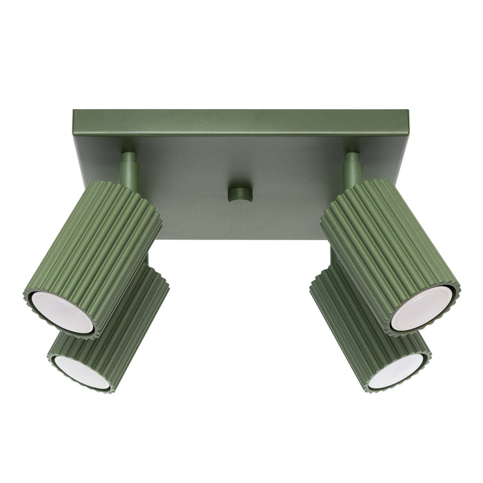 SOLLUX SL.1621 KARBON Lámpara De Techo 4 Verde Oliva