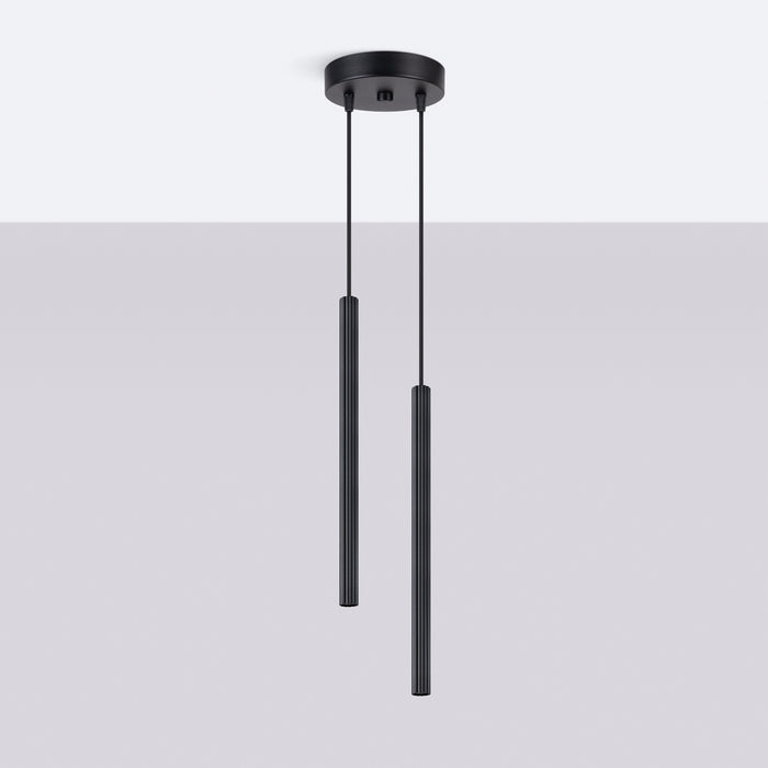 SOLLUX SL.1867 Lámpara colgante ARCHE 2P negra negro