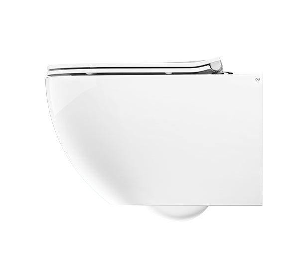 OLI LAKE-OLI120 PLUS Pack Wall Hung Rimless Toilet with White Button