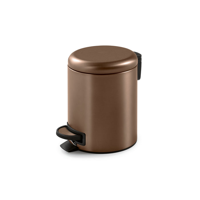 GEDY 32098200000 POTTY Papelera redonda con tapa 3 L oro rosa