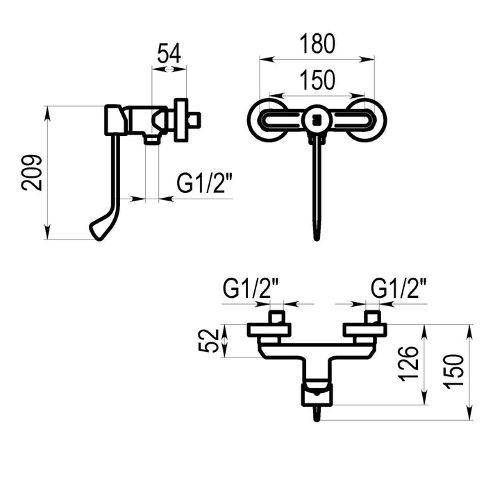 PRESTO 71330PG Grifo gerontológico ducha ingo Cromo