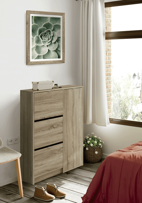 PITARCH FURNITURE Botero Trevi Shoe Rack Cambrian Oak