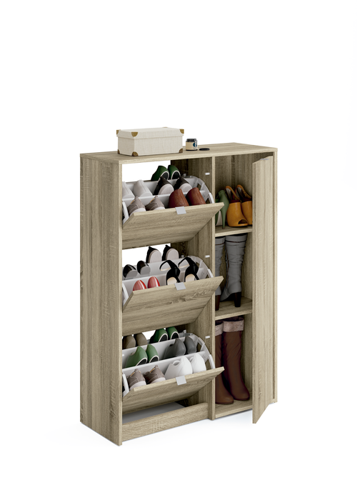 PITARCH FURNITURE Botero Trevi Shoe Rack Cambrian Oak