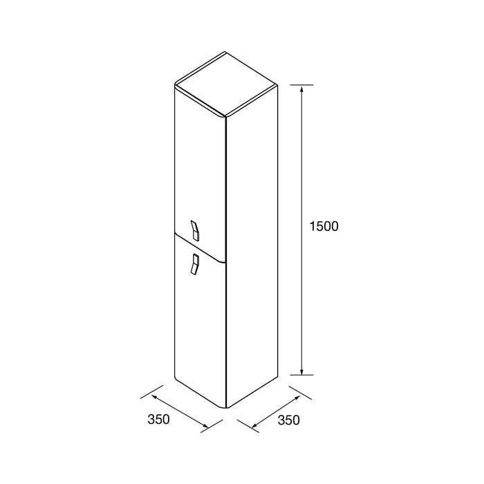 SALGAR 116139 UNIIQ Pilar 2 Puertas Color Blanco Mate