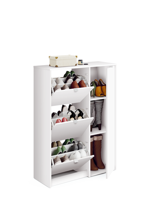 PITARCH FURNITURE Botero Trevi Shoe Rack White High Gloss