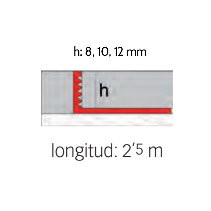 EMAC NOVOLISTEL PARED/SUELO Perfil Aluminio Oro Mate-12