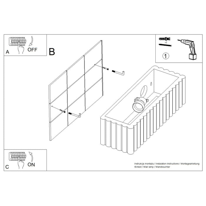 SOLLUX SL.1886 Aplique de cerámica RIGATA beige beige