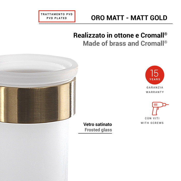 GEDY PI108800000 PIRENEI Portacepillos Oro Mate