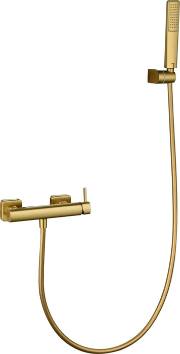 IMEX BDT064-5OC TOSCANA-AREZZO Monomando Kit Ducha Oro Cepillado