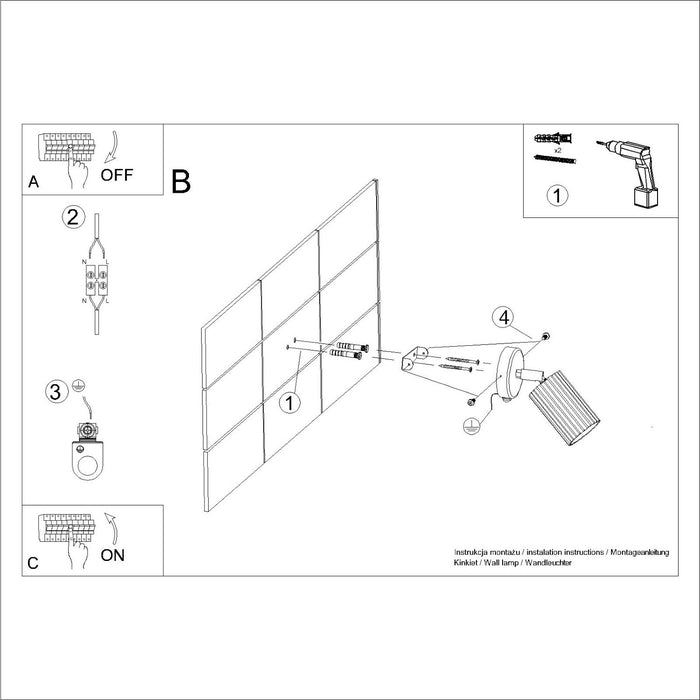SOLLUX SL.1920 Aplique de pared KARBON burdeos con interruptor