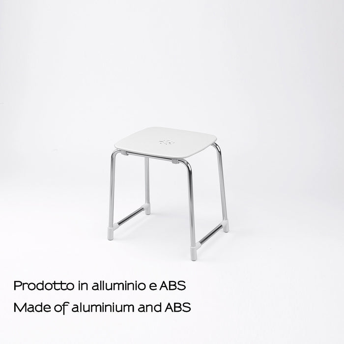 GEDY 60720200000 PRIMA CLASSE Taburete de baño blanco