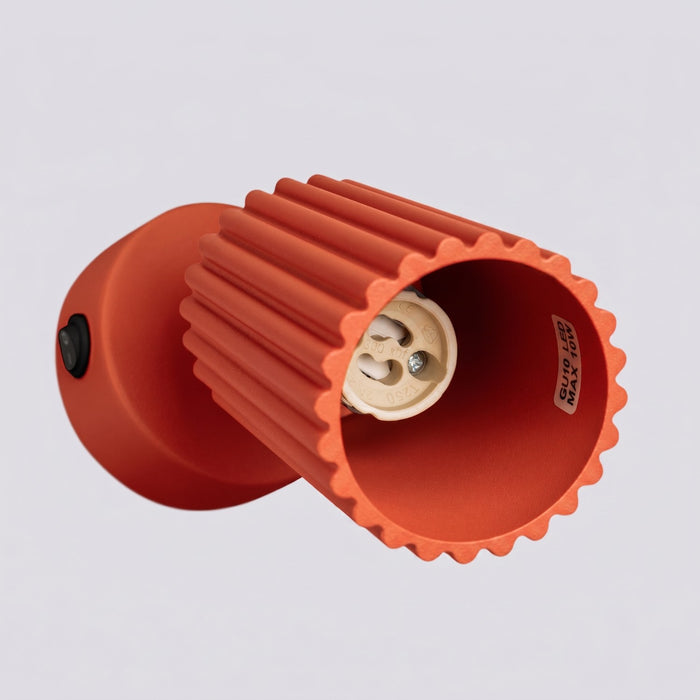 SOLLUX SL.2363 Aplique de pared KARBON rojo con interruptor