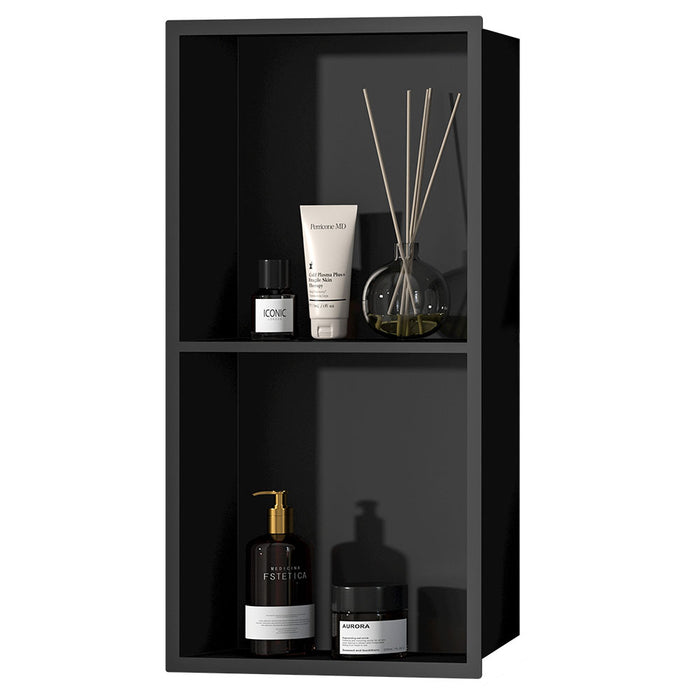 LLAVISAN L139174 Hornacina De Ducha Rectangular Negra Mate 60X30