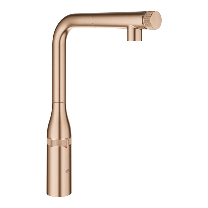 GROHE 31 615 DL0 ESSENCE Monomando de fregadero con smartcontrol integrado cobre cepillado