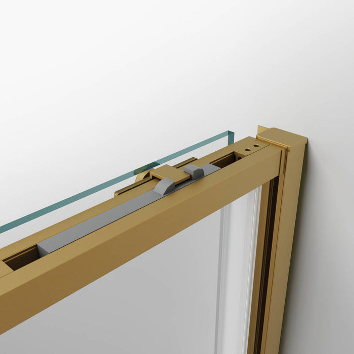 GME TWENTY Mampara Angular Ducha 2F+2C Oro Transparente