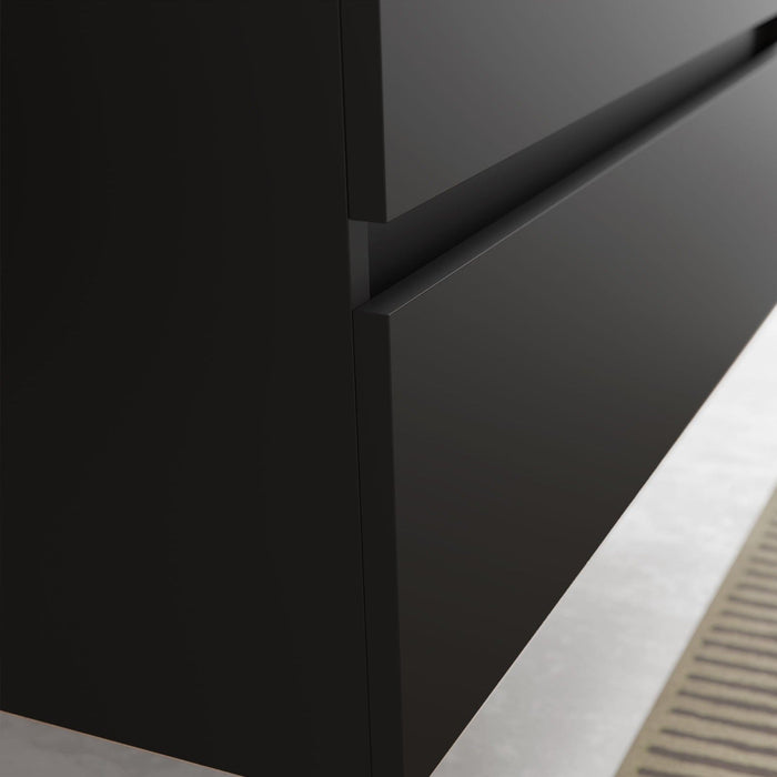 SALGAR 98201 BEQUIA Mueble de Baño con Lavabo 140 cm Negro Mate