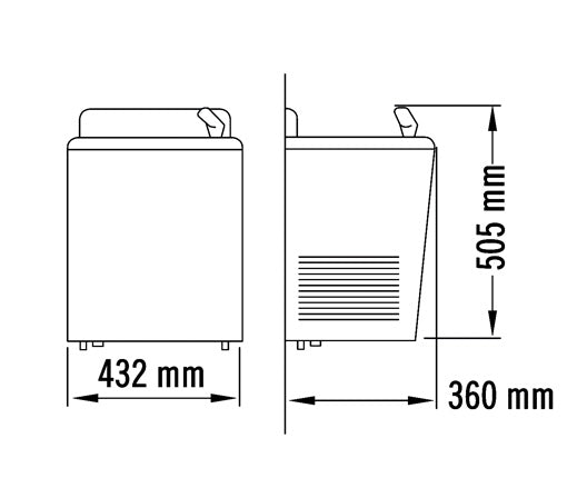MEDICLINICS FA0025UP Wall-Mounted Cold Water Fountain