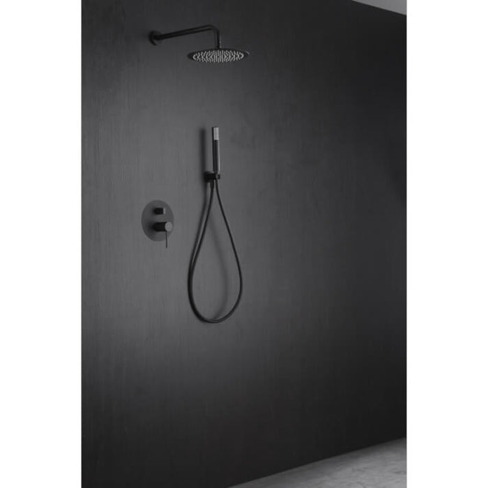 IMEX GPD038/NG LINE Conjunto de Ducha Empotrado Monomando Negro Mate