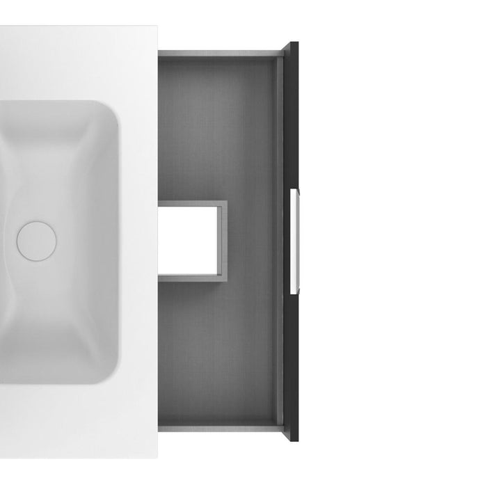 AMIZUVA C0073834 SUKI Conjunto Completo 2 Cajones 80 Antracita Brillo