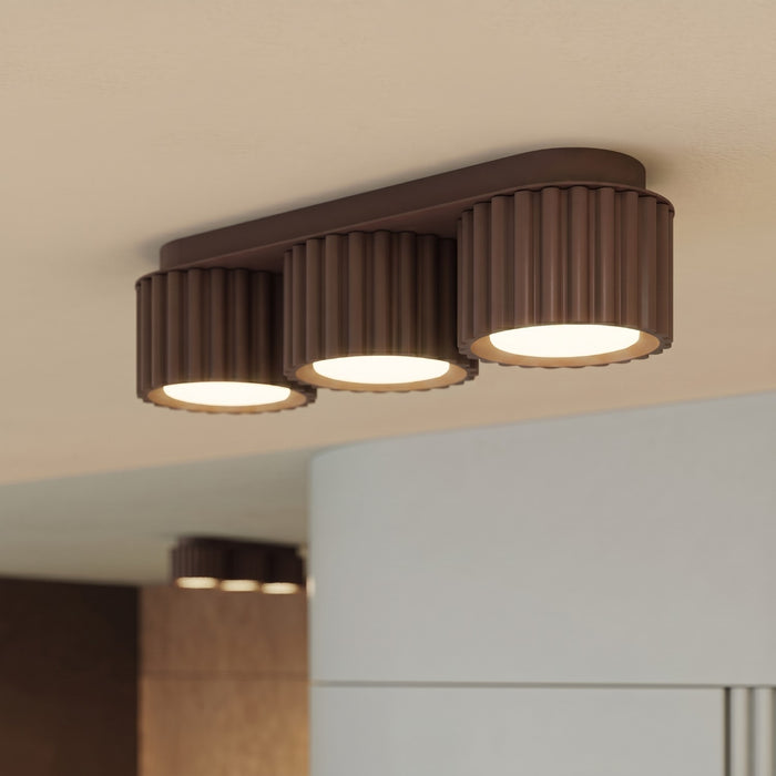 SOLLUX SL.2642 Plafón AURA 3 marrón Gx53