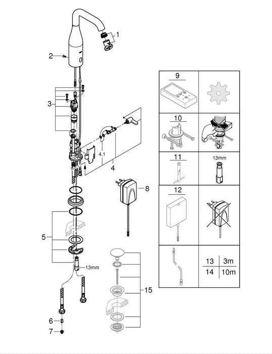 GROHE 25 252 GL1 ESSENCE Monomando de ducha 1/2" Cool sunrise oro brillo