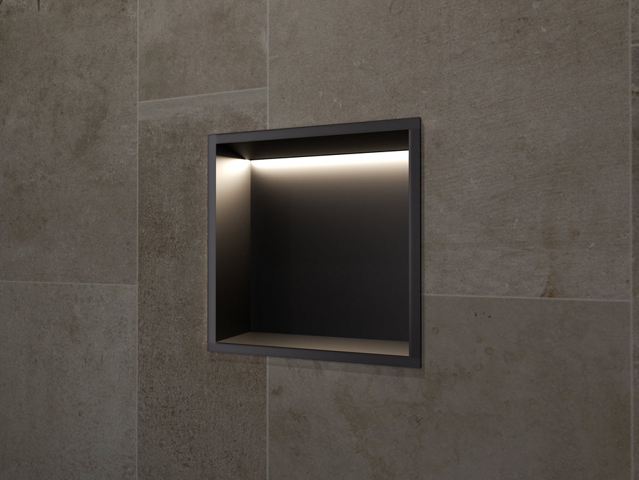 MEDIMEX HOR004/NG INDIC Hornacina Con Led 33x33 Negro Mate