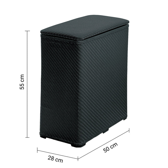 GEDY 20381400300 AMBROGIO Cesto para la ropa con tapa 70 L negro