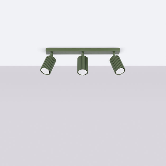 SOLLUX SL.1619 KARBON Lámpara De Techo 3l Verde Oliva