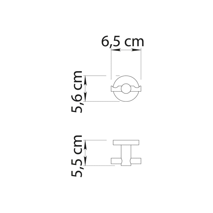 GEDY FP261400100 FELCE PLUS Percha Negro Mate
