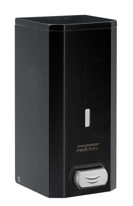 MEDICLINICS DJ0031B Dosificador de Jabón Supeficie Negro Manual 1,5 l Jabón Líquido