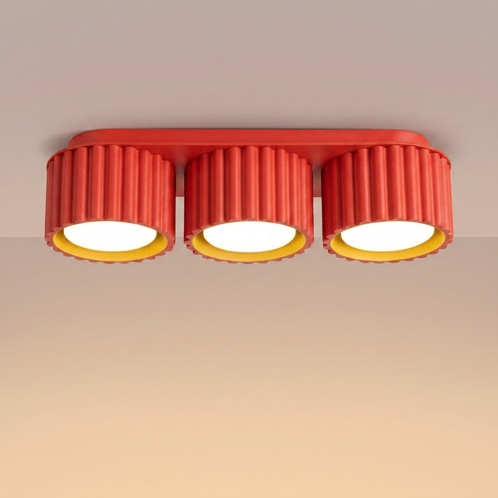 SOLLUX SL.2641 Plafón AURA 3 rojo Gx53