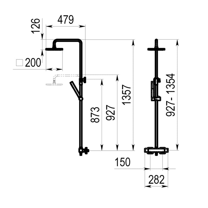 PRESTO 79150300 Koa Columna ducha termostática Cromo