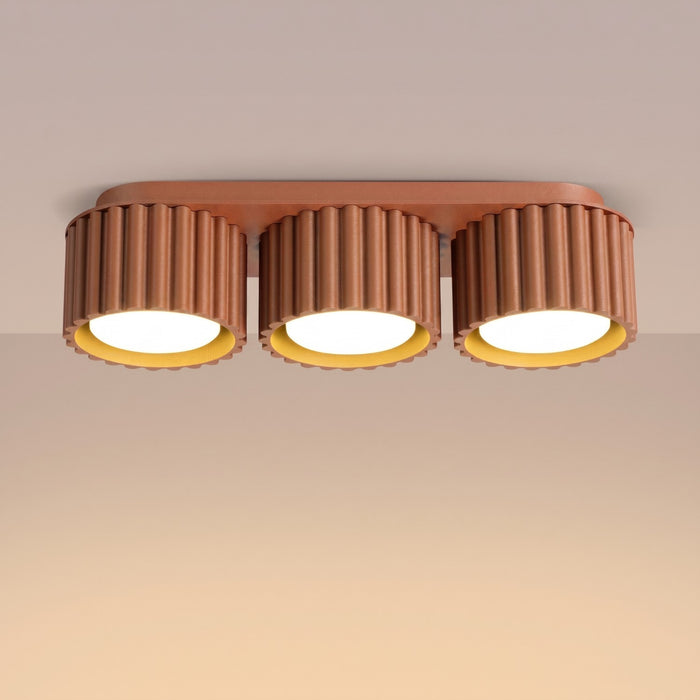 SOLLUX SL.2632 Plafón AURA 3 ocre rojo Gx53