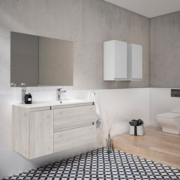 VISOBATH BOX Conjunto Mueble de Baño Derecha 2C+1P Suspendido Abedul