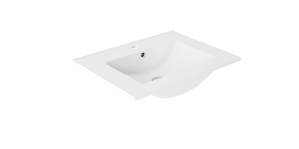 VISOBATH FLAT Sink Countertop Porcelain White Glossy