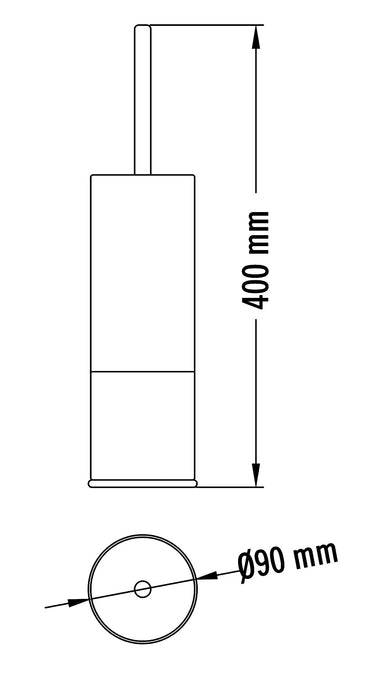 MEDICLINICS ES0010 Escobillero de Baño Aluminio Blanco