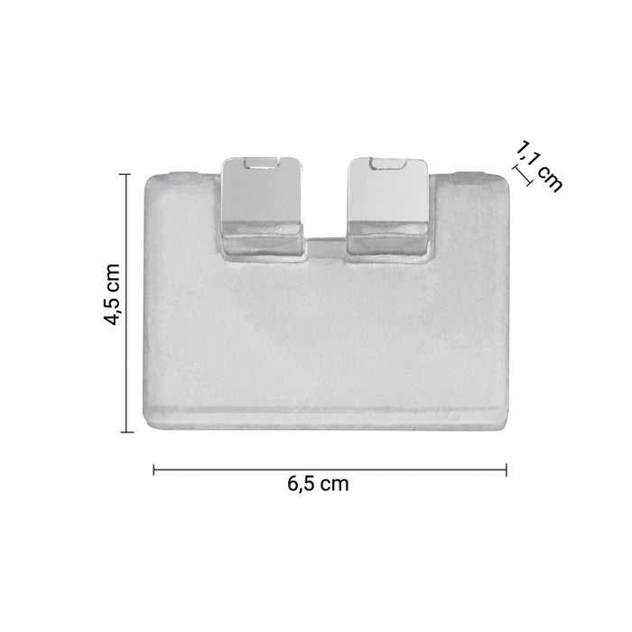 GEDY 24072100000 AUGUSTUS Kit 2 ganchos bioadhesivos para porta objetos cromo satinado