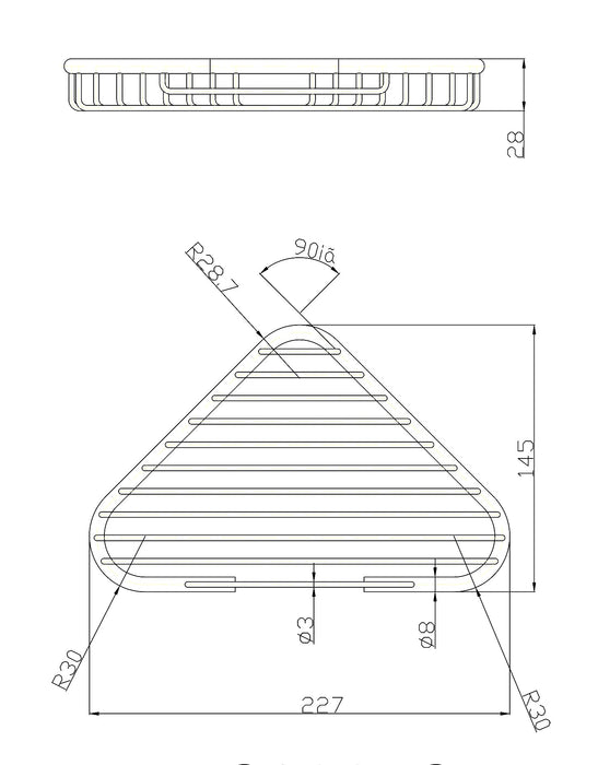 MEDICLINICS AC0964C Jabonera Triangular Cromo